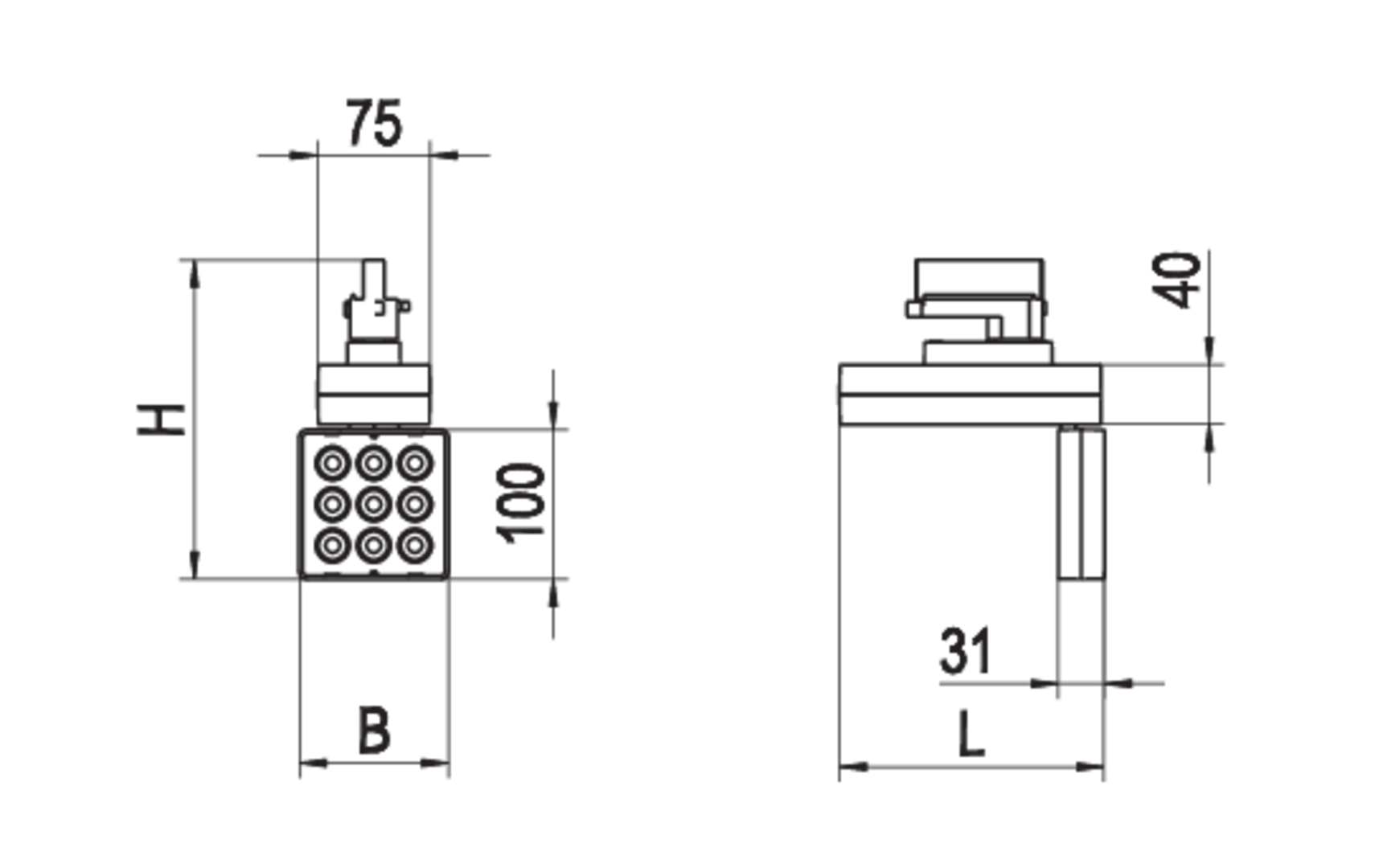 Dimension drawing
