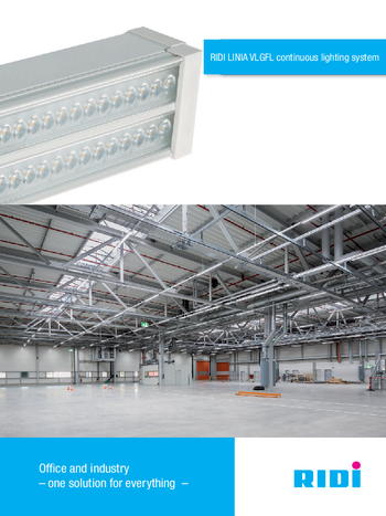 RIDI LINIA VLGFL continuous lighting system